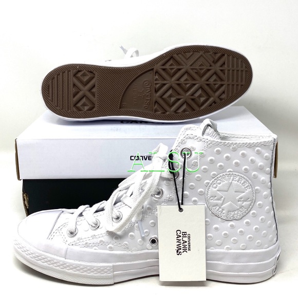 Converse BLANK CANVAS Ctas 70 Hi NY Candy White 🍭Dots Women's Size 159077C - Picture 3 of 7